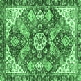 thumbnail image 1 of Ahgly Company Indoor Square Abstract Emerald Green Modern Area Rugs, 4' Square, 1 of 4