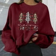 thumbnail image 1 of WITORNTS Chandail en Molleton pour Femmes Automne, Noël Mode Décontractée Imprimé Col Rond Ample Manches Longues Hauts Courts Blouse, Chandails en Molleton Sans Capuche, 1 of 4