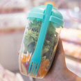 thumbnail image 3 of Vaso portátil para ensalada, desayuno, avena, nueces, yogur, ensalada, con tenedor, 3 of 5