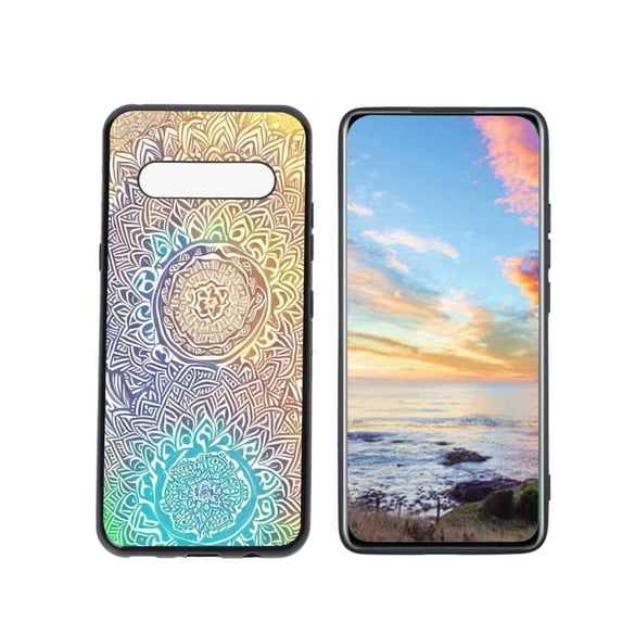 Mandala-Design-203 Phone Case, Degined for LG V60 ThinQ 5G Case Men Women, Flexible Silicone Shockproof Case for LG V60 ThinQ 5G