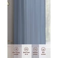 thumbnail image 6 of Blue Pure Color Sheer Curtains 108 Inch Length 2 Panels Set Window Treatments, Aesthetics Contemporary Luxury Rod Pocket Semi Curtains for Living Room/Bedroom/Kitchen Décor, 104"W x 108"L, 6 of 7