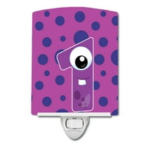 Caroline's Treasures BB8851CNL Monster Month 1 Ceramic Night Light, 6x4x3", multicolor