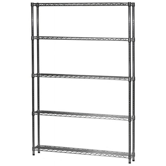 Shelving Inc. 10"d x 48"w x 54"h Chrome Wire Shelving with 5 Shelves