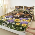 thumbnail image 3 of Castle Fairy Kawaii Cow 4pcs Bed Sheets for Children Teens Adults,Farmhouse Animal King Sheets,Chic Floral Flowers Daisy Super Cozy Sheet Set,Lightweight Room Decor, 3 of 7
