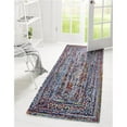 thumbnail image 1 of Unique Loom 3142944 2 ft. 6 in. x 6 ft. 1 in. Braided Chindi Runner Rug, Blue, 1 of 1