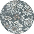 thumbnail image 3 of Madison Traditional 8' Round Dark Gray Polypropylene Indoor Area Rug, 3 of 7