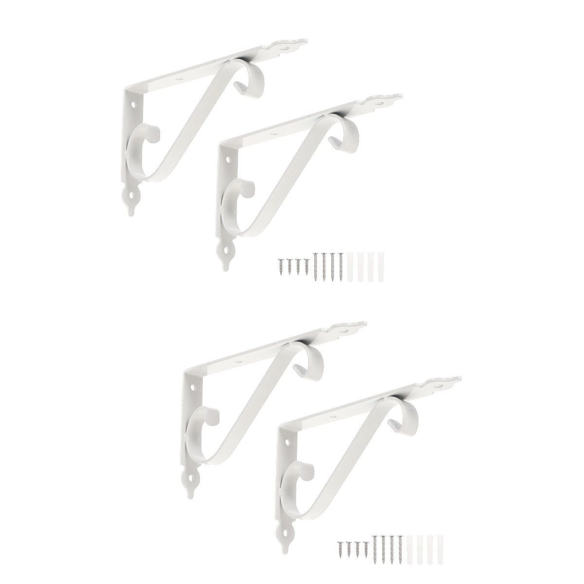unbranded 4 Sets  Metal Wall Floating Triangle Shelf Brackets Hanger Bracket Wall Mounted Shelf Support for Floating Wood Shelves