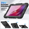 thumbnail image 5 of Case for Lenovo Tab M9 9.0 Inch 2023 Released TB-310FU with Screen Protector, 360 Degree Rotating Kickstand Hand Strap Heavy Duty Shockproof Cover with Shoulder Strap, Black, 5 of 7
