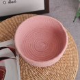 thumbnail image 2 of Clearance! Unique Hand-woven Storage Basket Portable Household  Storage Basket for Sundries Pink L, 2 of 4