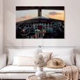 thumbnail image 2 of Elephant Stock Old Airplane Cockpit Wall Art - Horizontal Canvas Wall Art - Living Room Wall Decor - Transportation Canvas - Black And Beige Decor - 48" x 32", 2 of 4