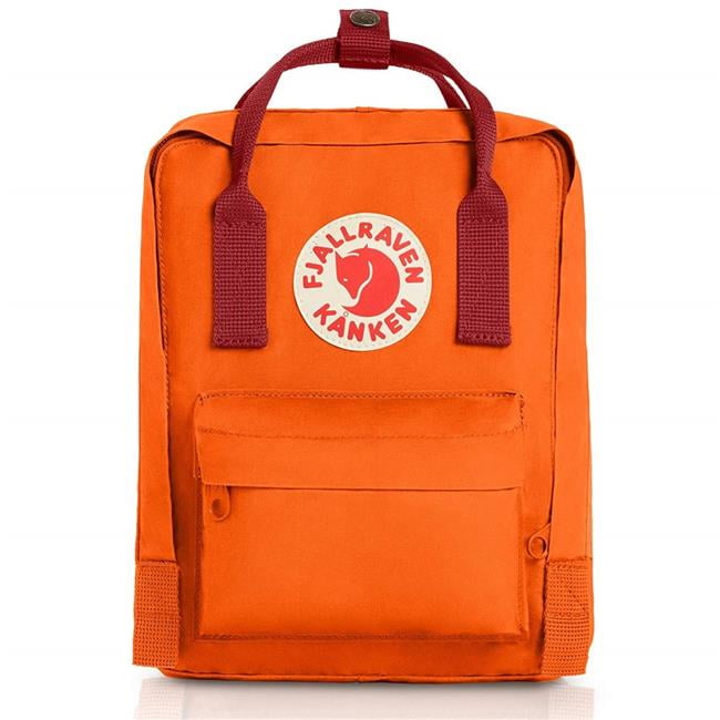 Kanken Mini Classic Backpack for Everyday - Burnt Orange & Deep Red