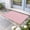 Pink, variant on Solid Dark Blue Door Mat Indoor Outdoor, Minimalism Abstract Denim Texture Non Slip Welcome Mat with Rubber Backing, Absorbent Fabric Front Door Mats Entryway Rug for Home Patio Entrance 16"x24"