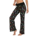 thumbnail image 4 of HDE Womens Pajama Pants Wide Leg Sleepwear Casual Loose Lounge Pant PJ Bottoms Elfed Up 4X, 4 of 6
