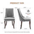 thumbnail image 2 of MIKIBAMA Modern Upholstered Accent Chair, Velvet Fabric Dining Room Chairs, Set of 2, Gray, 2 of 5