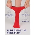 thumbnail image 3 of Hugh Ugoli Bamboo Crew Socks for Diabetic Edema Circulation, 3 Pairs, Red, Shoe Size 10-12, 3 of 7