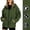 Army Green, variant on Fancifize Waterproof Hooded Windbreaker for Women Long Sleeve Full Zip Outdoor Hiking Camping Rain Jacket with Pockets