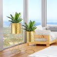 thumbnail image 4 of Set of 2 Planters with Stand Large Gold Planter for Indoor Plants 26 &18" H Morden Plant Pot, 4 of 7