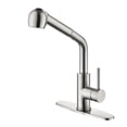 thumbnail image 3 of Fithood Single-Handle Pull-Out Sprayer Kitchen Faucet in Stainless, 3 of 5