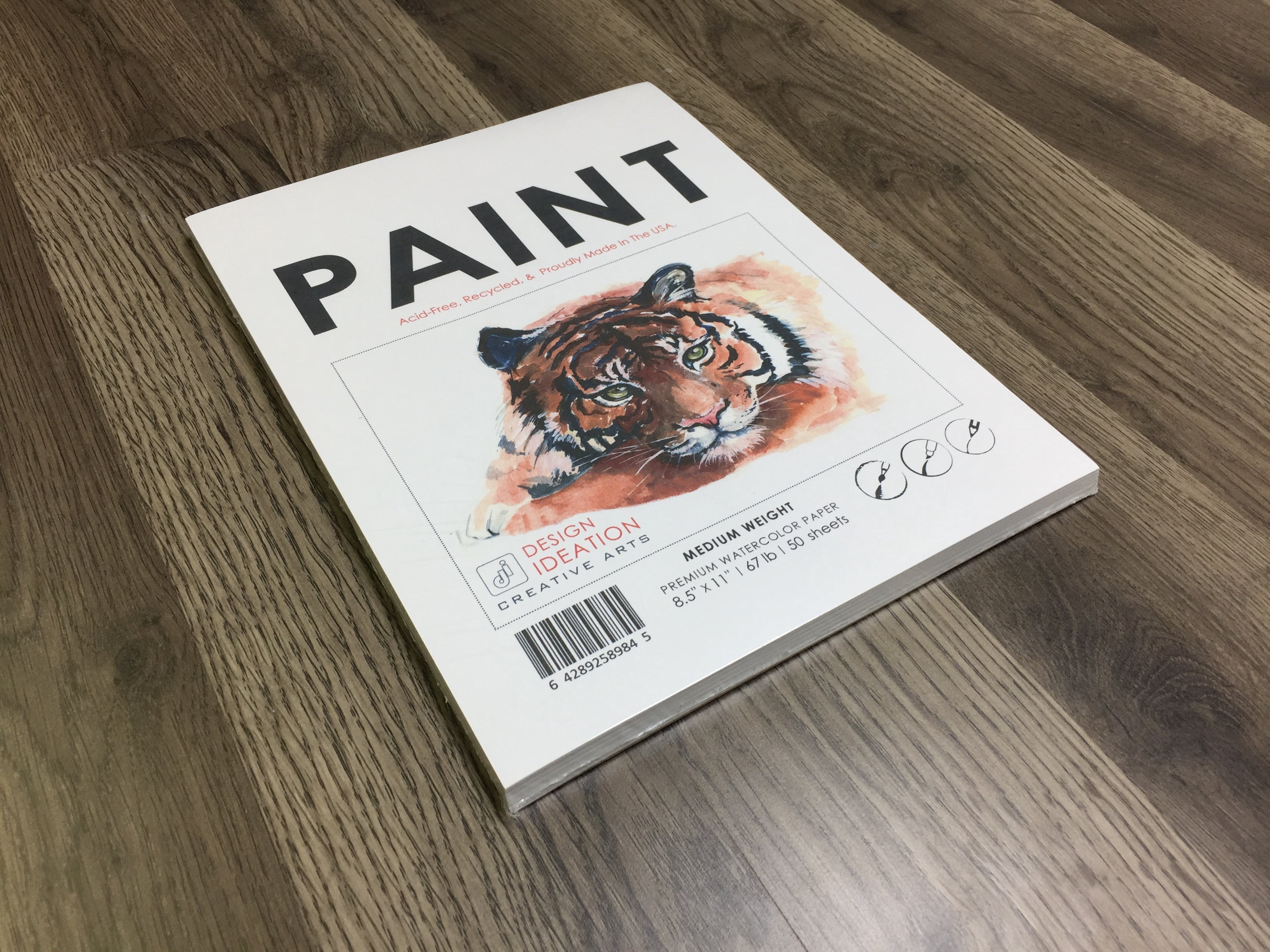 WATERCOLOR Paper : Multi-media paper sheets for pencil, ink, marker and watercolor paints. (8.5" x 11")