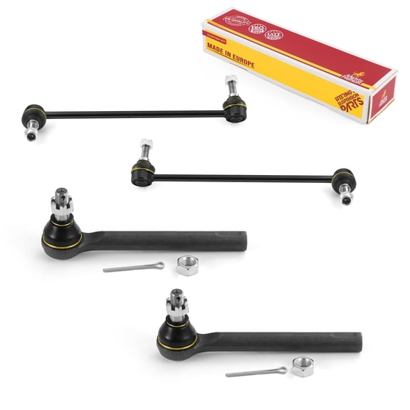 Metrix Premium Chassis Parts - 4 PC Outer Tie Rod End & Front Sway Bar Stabilizer End Link Kit Fits 2008 Nissan Murano (Mexico), 2005-2007 Murano, Replacement ES800046, K80255, K80256
