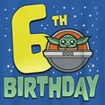 thumbnail image 2 of Boy's Star Wars: The Mandalorian 6th Birthday Grogu Bassinet Graphic Tee Royal Blue Small, 2 of 5