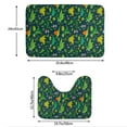 thumbnail image 3 of Honeii Dinosaurs and Tropical Leaves and Flowers Pattern Bathroom Anti-Skid Pad Bathroom Mat Vintage Seamless Pattern Not-Slip Toilet Rug Set, 3 of 6