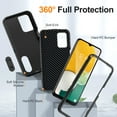 thumbnail image 7 of SaniMore for Samsung Galaxy A15 6.5" 2023 Hybird Case, Rugged PC Back Shockproof TPU Shell Metal Hidden Kickstand Drop Resistant Anti-slip Heavy Duty Protective Case for Galaxy A15, Black, 7 of 7