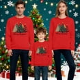 thumbnail image 3 of RXMEKW Chandail de Noël à Capuche pour Femmes Manches Longues Col Rond Haut Imprimé Ensemble Familial Assorti pour Photos de Vacances, 3 of 7