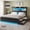 Full & Black, variant on LED Bed Frame Twin Size with 5 Storage Drawers, Bookcase Headboard, 2 USB Pprts and Outlets, Wooden Platform Bed Frame with LED Lights, Twin Storage Beds for Bedroom, Metal Slat Support, Black