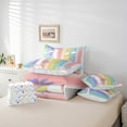 thumbnail image 6 of Castle Fairy Preppy Child Cartoon Gradient Rainbow Twin Bedding Sets 7-Piece,Groovy Floral Daisy Bedding Comforter Set Microfiber,Abstract Ombre Breathable Sheet Sets,Breathable Home Decor, 6 of 8