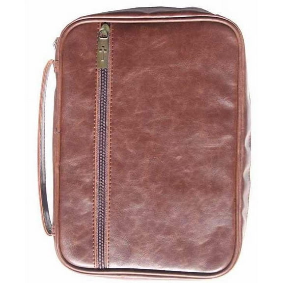 White Dove Designs Faux Leather Bible Cover, Classic Brown