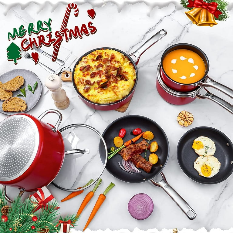 10 PC Induction Stainless Steel Cookware Set With Glass Cover – R & B Import