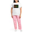 thumbnail image 4 of CafePress - Teach Peace Women's Light Pajamas - Women's Short Sleeve Print T-Shirt and Pants Light Cotton Pajama Set, 4 of 7