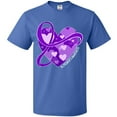 thumbnail image 3 of Inktastic Alzheimers Awareness Purple Ribbon Around Heart T-Shirt, 3 of 5