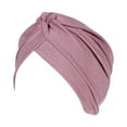 thumbnail image 2 of Herrnalise Women Solid India Hat Muslim Ruffle Chemo Beanie Wrap Scarf Cap, 2 of 5