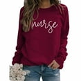 thumbnail image 2 of Kayannuo Womens Tops Long Sleeve Round Neck Christmas Print Women Long Sleeve Christmas T-shirt Women's Nurse Christmas Printed Long Sleeved Round Neck Sweater, 2 of 6