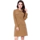 thumbnail image 5 of Vestido camisero con cinturón Allegra K Caqui M, 5 of 7