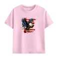 thumbnail image 4 of CHUMUD Boys 4th of July Shorts Sets 2 Piece Eagle Soaring Graphic T-Shirt & Pull on Elastic Shorts Red White Blue Tees Stars Stripes Shirts Kids American Flag Clothes Size 4-13, 4 of 9