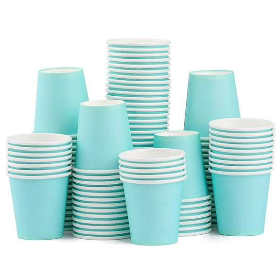 100 Pack 3oz Paper Cups, Paper Coffee Cups, Disposable Hot Cups for Water, Juice, Coffee or Tea, Ideal for Water Coolers, Party, Home and Office