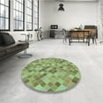 thumbnail image 4 of Ahgly Company Machine Washable Indoor Square Transitional Pastel Green Area Rugs, 8' Square, 4 of 7