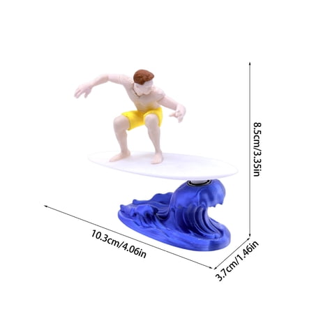 Ovzne Surfer Muscle Man Wobbler - Inertial Bobble Head Dashboard Decor for Car Interior Gift