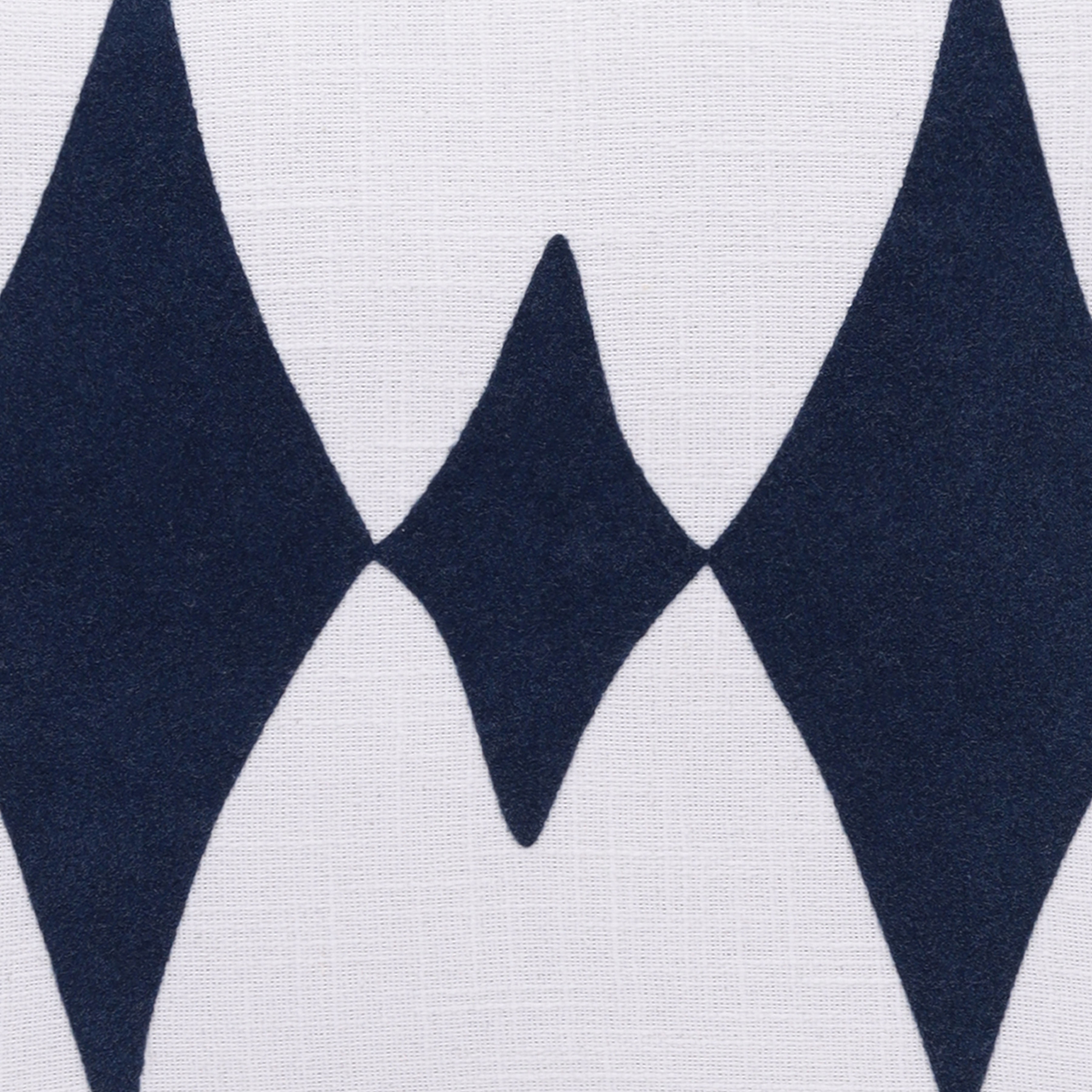 Harlow Hill Stacy Garcia 20" x 20" Ocean Blue/White Diamond Cotton Blend Adult Decorative Throw Pillow Cover