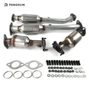 PANGOLIN 4Pcs Catalytic Converter Kit 16399 Fits for Nissan 2005-2018 Frontier 2005-2012 Pathfinder Xterra Left & Right EPA Catalytic Converter Replace Part OE 16400, 16467, 16468