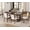 Espresso, variant on WAMPAT 7-pieces Farmhouse Dining Table Set for 6-8,74.8" Kitchen Table with Chairs,Solid Wood Legs and Upholstered Back for Dining Room & Living Room,Espresso