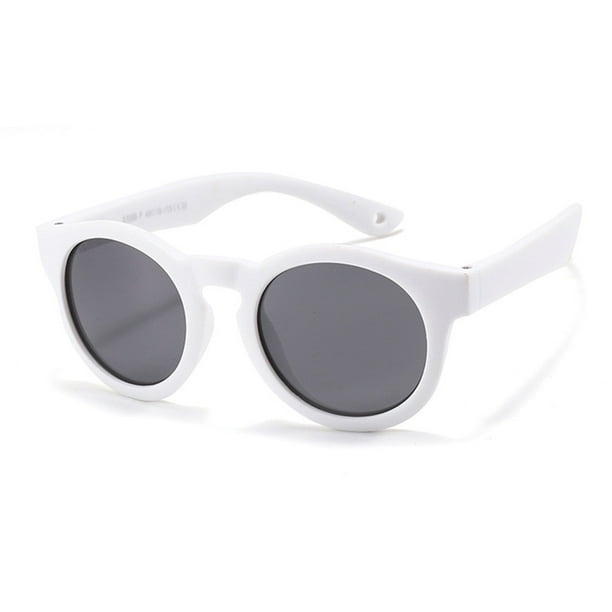 Innerwin Sunglasses Flexible Sun Glasses UV400 Protection Kids Shatterproof  Silicone Boys Girls Unbreakable Lightweight White TAC 