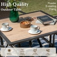 thumbnail image 5 of SUMMIT LIVING 5-Piece Outdoor Patio Dining Set with Textilene Chairs & Wood Grain Table, Black & Blue, 5 of 12