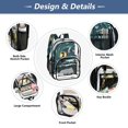 thumbnail image 5 of PVC Transparent Backpacks Clear Backpack for Travel and Outings Swirling Tail Feathers, 5 of 7