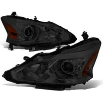 Headlights Pair Projector Lamp Set Smoked Amber for 2013-2015 Nissan Altima Sedan
