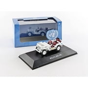 Greenlight 86308 1944 Jeep Willys UN United Nations White 1-43 Diecast Model Car
