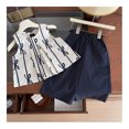 thumbnail image 1 of Conjunto de ropa de verano para niña, camisa de muñeca sin mangas, pantalones cortos, 2 uds., chaleco de moda coreano para niños, traje para niña, 1 of 6